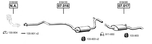 ASMET FO070735 Exhaust System